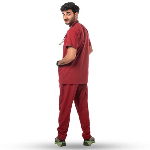 Classic Scrub for Men | Round-Neck | Maroon, classic men round-neck maroon, classic men round-neck, men round-neck maroon, classic men, men round-neck, round-neck maroon, classic, men, round-neck, maroon, redesign professional look, professional look medwear, look medwear maroon, medwear maroon classic, maroon classic men, classic men uncompromising, men uncompromising comfort