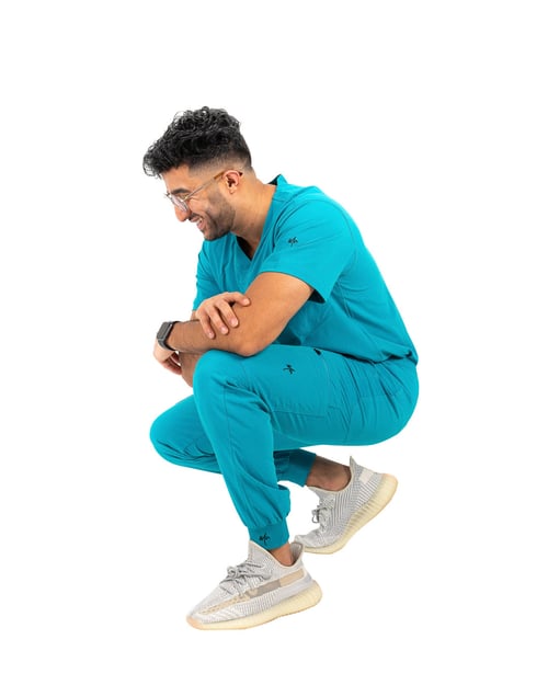 Men's Caribbean Blue Scrub Top, men caribbean blue, men caribbean, caribbean blue, men, caribbean, blue, papii ahmed wearing, ahmed wearing size, wearing size incredibly, size incredibly soft, incredibly soft lightweight, soft lightweight material, lightweight material one, material one chest, papii, ahmed, wearing
