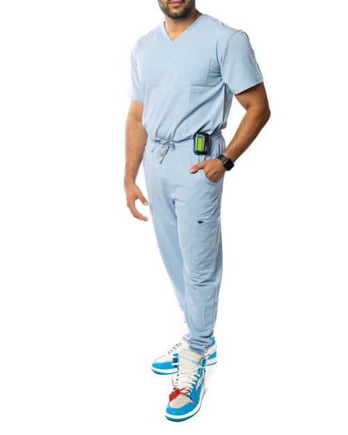 Men's Slate Blue Jogger Scrub Pants, men slate blue jogger, men slate blue, slate blue jogger, men slate, slate blue, blue jogger, men, slate, blue, jogger, papii drew wearing, drew wearing size, wearing size incredibly, size incredibly soft, incredibly soft lightweight, soft lightweight material, lightweight material pockets