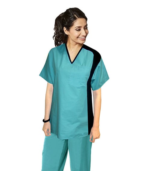 Sleeve side contrast set ladies with matching bottom (top 1 pkt with bottom 2 pkt boot cut), sleeve side contrast ladies, side contrast ladies matching, contrast ladies matching bottom, ladies matching bottom pkt, matching bottom pkt bottom, bottom pkt bottom pkt, pkt bottom pkt boot, bottom pkt boot cut, sleeve, side, contrast, ladies, matching, bottom, pkt, boot, cut