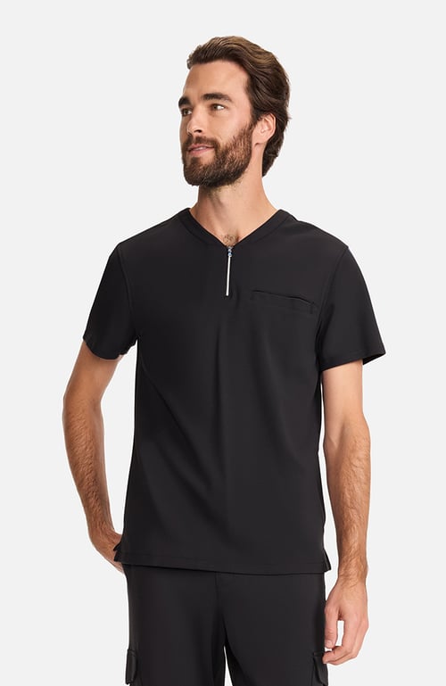 Men's Ponte Quarter Zip V-Neck Scrub Top, men ponte quarter zip, ponte quarter zip v-neck, men ponte quarter, ponte quarter zip, quarter zip v-neck, men ponte, ponte quarter, quarter zip, men, ponte, quarter, zip, v-neck, item md-ml620--professional reimagined, md-ml620--professional reimagined crafted, reimagined crafted double-knit, crafted double-knit ponte