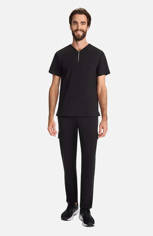 Men's Ponte Quarter Zip V-Neck Scrub Top, men ponte quarter zip, ponte quarter zip v-neck, men ponte quarter, ponte quarter zip, quarter zip v-neck, men ponte, ponte quarter, quarter zip, men, ponte, quarter, zip, v-neck, item md-ml620--professional reimagined, md-ml620--professional reimagined crafted, reimagined crafted double-knit, crafted double-knit ponte