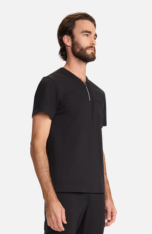 Men's Ponte Quarter Zip V-Neck Scrub Top, men ponte quarter zip, ponte quarter zip v-neck, men ponte quarter, ponte quarter zip, quarter zip v-neck, men ponte, ponte quarter, quarter zip, men, ponte, quarter, zip, v-neck, item md-ml620--professional reimagined, md-ml620--professional reimagined crafted, reimagined crafted double-knit, crafted double-knit ponte