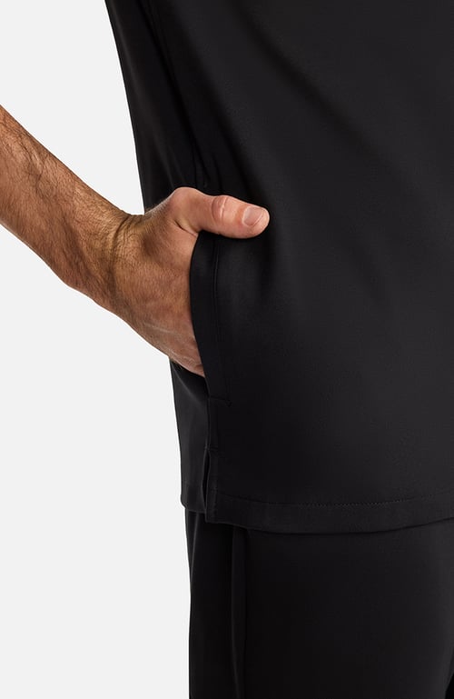 Men's Ponte Quarter Zip V-Neck Scrub Top, men ponte quarter zip, ponte quarter zip v-neck, men ponte quarter, ponte quarter zip, quarter zip v-neck, men ponte, ponte quarter, quarter zip, men, ponte, quarter, zip, v-neck, item md-ml620--professional reimagined, md-ml620--professional reimagined crafted, reimagined crafted double-knit, crafted double-knit ponte