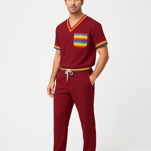 Men’s Rainbow Pride Scrub Top – Vibrant LGBTQ+ Edition, men rainbow pride vibrant, rainbow pride vibrant lgbtq, pride vibrant lgbtq edition, men rainbow pride, rainbow pride vibrant, pride vibrant lgbtq, vibrant lgbtq edition, men rainbow, men, rainbow, pride, vibrant, lgbtq, edition, elevate work wardrobe, work wardrobe our, wardrobe our designed